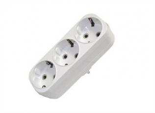 Блок на 3 гнезда 2П+З плоский 16А 250B  | SQ1806-0033 | TDM