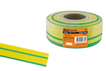 Термоусаживаемая трубка ТУТнг 25/12,5 желто-зеленая (50 м/ролл)  | SQ0518-0066 | TDM