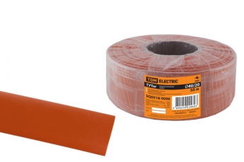 Термоусаживаемая трубка ТУТнг 40/20 красная (50 м/ролл)  | SQ0518-0096 | TDM