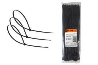 Хомут 7,6х300мм нейлон (черный) (100шт)  | SQ0515-0223 | TDM