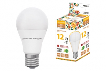 Лампа светодиодная Груша 12 Вт E27 холодный белый свет | SQ0340-1512 | TDM