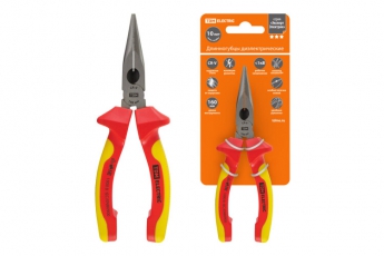 Длинногубцы диэлектрические, 160 мм, 1000 В, CR-V, «ЭкспертЭлектрик» | SQ1010-0103 | TDM