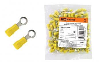 Наконечник НКИ 5,5-5 кольцо 4-6мм (100шт)  | SQ0502-0008 | TDM