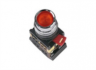 Кнопка ABLF-22 красный d22мм неон/230В 1з+1р  | SQ0704-0001 | TDM