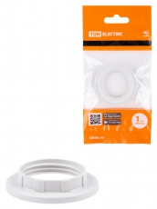 Кольцо для патрона Е14, термостойкий пластик, белый, | SQ0335-0163 | TDM