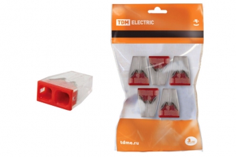 Строительно-монтажная клемма КБМ-2273-232 (2,5мм2) с пастой (5 шт/упак) | SQ0517-0121 | TDM