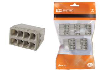Строительно-монтажная клемма КБМ-2273-248 (2,5мм2) с пастой (5 шт/упак) | SQ0517-0127 | TDM