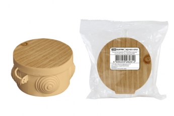 Коробка распределительная о/п D65х40мм, крышка, сосна, IP54, 4вх. инд. штрихкод | SQ1401-0701 | TDM