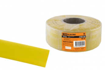 Термоусаживаемая трубка ТУТнг 40/20 желтая (50 м/ролл)  | SQ0518-0093 | TDM