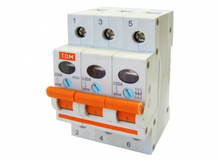 Выключатель нагрузки модульный (мини-рубильник) ВН-32 3P 25A | SQ0211-0023 | TDM