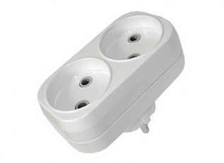 Блок на 2 гнезда 2П б/з плоский 6А 250B  | SQ1806-0025 | TDM