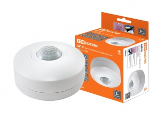 Датчик движения ДДП-03 1200Вт, 10-420с, 6м , 3+Лк, 120(сбоку)+360(сверху)гр IP33, | SQ0324-0018 | TDM