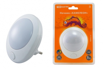 Ночник Хамелеон 0,5Вт D75 светодиодный белый с выключателем | SQ0357-0007 | TDM