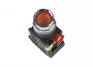 Кнопка ABLF-22 желтый d22мм неон/230В 1з+1р  | SQ0704-0003 | TDM