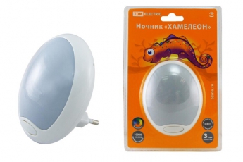 Ночник Хамелеон 0,5Вт D85 светодиодный белый с выключателем | SQ0357-0006 | TDM