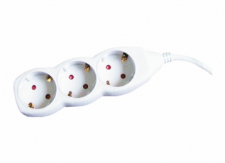 Удлинитель бытовой  У04  4 гнезда, 3метра, с заземлением, ПВС 3х1мм2  16А/250В  | SQ1303-0011 | TDM