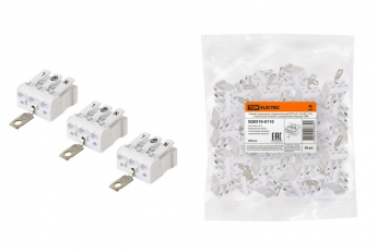 Клемма пружинная соединительная КСПнз3-L+N+PE, 16 A, с монтажной ножкой и заземлением под винт | SQ0510-0110 | TDM