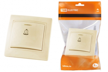 Кнопка звонковая с подсветкой 6А сл. кость 