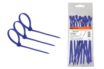 Хомуты нейлоновые 3,6х200мм (синий) (25 штук) | SQ0515-0351 | TDM
