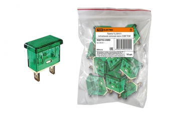 Лампа YL238-01 сигнальная зеленая неон 230В | SQ0702-0080 | TDM