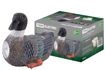 Светильник светодиодный садово-парковый ПП-095 Уточка 28x23x16 см солнечная батарея | SQ0330-0137 | TDM