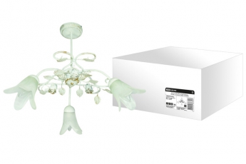 Люстра НСБ 08-02 Луиза 3х40Вт ЛН Е14 белый с золотом | SQ0370-0015 | TDM