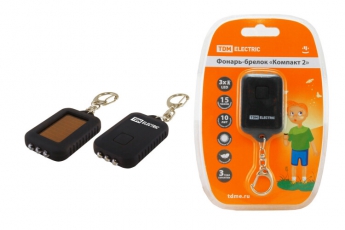 Фонарь брелок 3хLED аккумулятор LIR2032 Компакт 2 | SQ0350-0024 | TDM