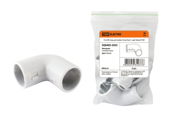 Угол 90 соед. для трубы 25 мм (5шт) - цвет белый | SQ0405-2033 | TDM