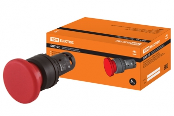 Кнопка грибовидная SB7-CC45 d35мм 1з+1р красная | SQ0746-0047 | TDM