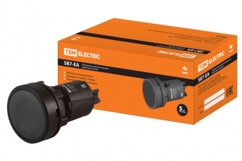 Кнопка переключатель SB7-EA25 d22мм 1з+1р черная | SQ0746-0020 | TDM