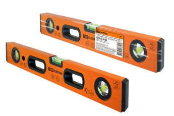 Уровень (ватерпас) 60 см, 3 глазка, алюминиевый, усиленный, с магнитом, серия 