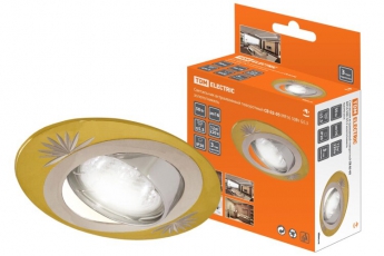 Светильник точечный встраиваемый под лампу поворотный СВ 02-05 MR16 50Вт G5.3 золото/никель | SQ0359-0014 | TDM