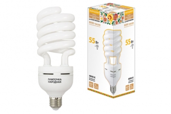 Лампа энергосберегающая КЛЛ 55Вт Е27 840 cпираль НЛ-HS | SQ0347-0038 | TDM