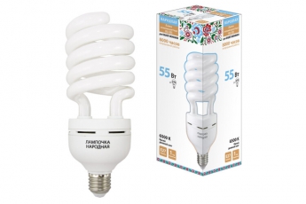 Лампа энергосберегающая КЛЛ 55Вт Е27 865 cпираль НЛ-HS | SQ0347-0039 | TDM