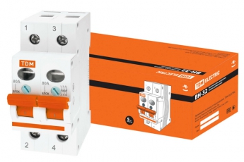 Выключатель нагрузки модульный (мини-рубильник) ВН-32 2P 80A | SQ0211-0018 | TDM