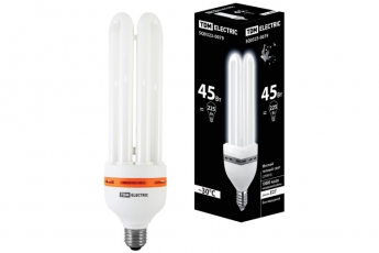 Лампа энергосберегающая КЛЛ 45Вт Е27 827 U образная 4U 72х235мм | SQ0323-0079 | TDM