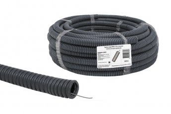 Труба гибкая гофрированная ПВХ 16мм с протяжкой лёгкая народная (100м) | SQ0401-0301 | TDM
