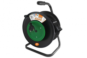 Удлинитель на катушке силовой народный с 1 выносной роз. ПВС 1300 Вт б/з, 50м | SQ1307-0404 | TDM