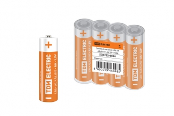 Элемент питания LR6 AA Alkaline 1,5V SR-4 | SQ1702-0034 | TDM