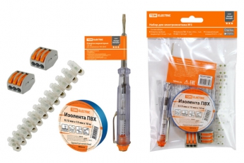 Набор для электромонтажа НЭМ-3, индикатор, изолента 15х10м, ЗВИ 5мм2, СК413х2, ЭкспертЭлектрик | SQ1017-0203 | TDM