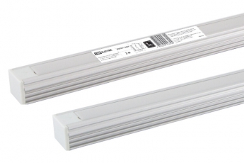 Алюминиевый профиль накладной 1612 (2 м), матовый рассеиватель, 2 заглушки, 4 крепежа | SQ0331-0484 | TDM