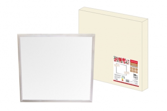 Светильник светодиодный ультратонкий СВО 595х595, 36Вт, 3000К, хром, Народная (без драйвера) | SQ0329-0221 | TDM