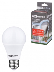 Лампа светодиодная А60 - 10 Вт-230 В -4000 К–E27 