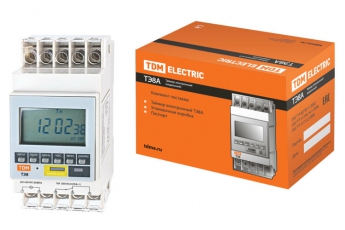 Таймер электронный ТЭ8A-1мин/7дн-8on/off-16А-DIN | SQ1503-0002 | TDM