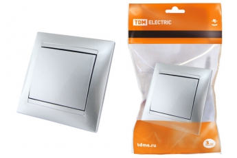 Выключатель 1 кл. 10А серебр. металлик 