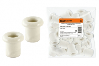 Керамический проходной изолятор для провода белый (25шт) | SQ2802-0010 | TDM