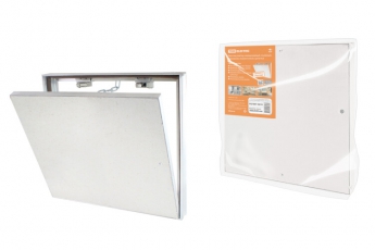 Люк под плитку, алюминиевый, съемный, нажимной, ограничитель-цепочка, 500х400, | SQ1807-0610 | TDM