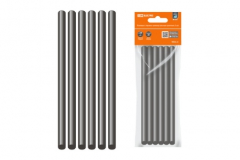 Клеевые стержни универсальные черные, 11 мм x 100 мм, 6 шт, 