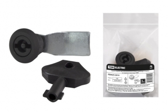 Замок-защелка для металлического бокса (цилиндр и корпус из черного пластика) | SQ0825-0019 | TDM