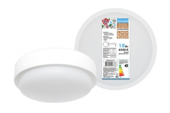 Светильник светодиодный пылевлагозащищенный для ЖКХ ДПП 3901 18Вт 6500К IP65 белый круг 174*62 мм Народный | SQ0366-0141 | TDM